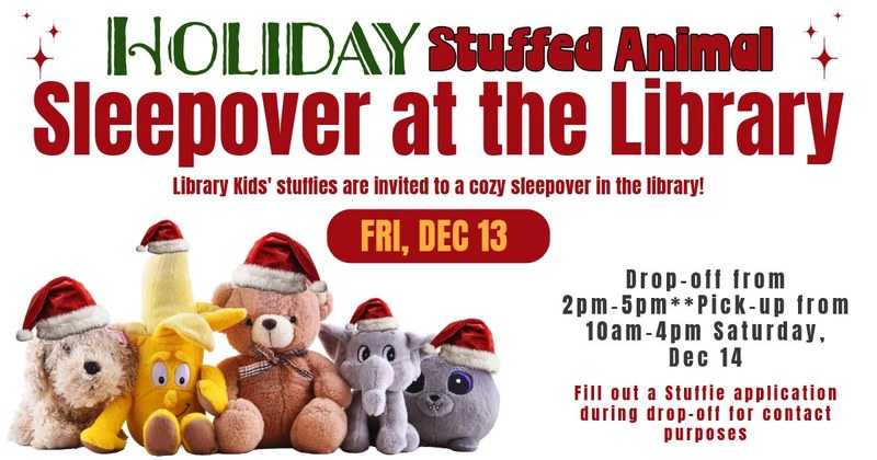 Holiday Stuffed Animal Sleepover