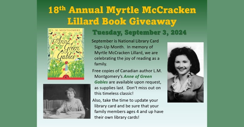 Myrtle McCracken Lillard Book-Give-Away